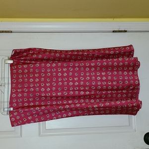 New Pretty Pink Satiny Skirt LOFT Size 18